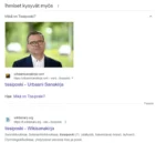 Google-haussa auki kohta: Ihmiset kysyvät myös Mikä on Tissiposki? kuva Petteri Orvosta linkki: tissiposki - Urbaani Sanakirja Hae: Mikä on Tissiposki? Palaute Alla hakutulos: tissiposki - Wikisanakirja wiktionary.org https://fi.wiktionary.org › wiki › tissiposki SuomiMuokkaa. SubstantiiviMuokkaa. tissiposki (7). (alatyyliä, halventava) nössö, nyhverö. EtymologiaMuokkaa. yhdyssana sanoista tissi ja poski.