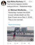 Eija-Riitta Korhola @E... 13 h Tuulivoima tappaa valaita sukupuuttoon. Katsokaa ketju. Michael Shellenbe... 1 pv Yesterday marked the 60th known whale death on the East Coast since Dec 1, 2022. This is not normal. ... Näytä tämä ketju