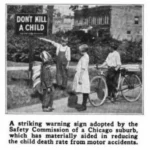 ”Don't kill a child." Traffic signs used to be blunt. From Highway magazine, Nov. 1923, p. 7.