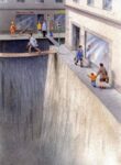 Swedish artist Karl Jilg drew is vision of the public’s space lost for the only profit of the cars. It seems to be a giant hole (a chasm) instead of streets in the town !