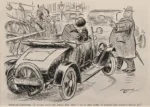 Henry Matthew Brock (1875-1960) ​Cartoon taken from a disbound copy of the Punch Almanack, 1926. A car dodges a pedestrian, who says: "I WOULD HAVE YOU KNOW, SIR, THAT I AM IN THE HABIT OF MAKING THE TRAFFIC DODGE ME"